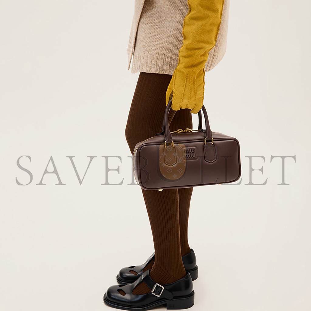 MIU MIU ARCADIE LEATHER HANDBAG 5BB148 (27*12*9cm) MIU MIU ARCADIE LEATHER HANDBAG 5BB148 (27*12*9cm)